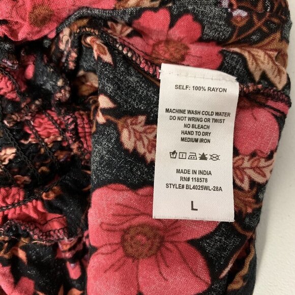 Haute Project Los Angeles Floral Smocked Ruffle Mini Skirt Large - Picture 4 of 4